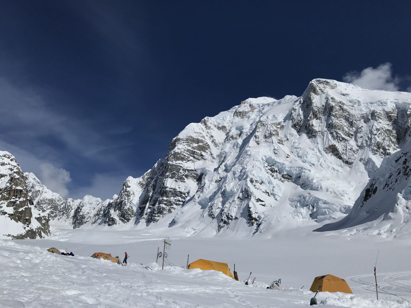 Mount Hunter and some airstrip tents