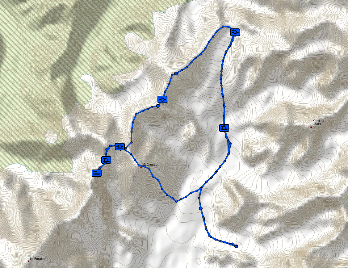 Map of actual route